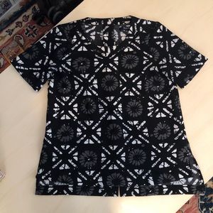 Madewell Printed Top | XS | Black